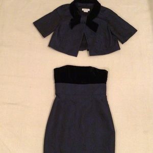 Kay Unger Dress and Jacket Set Brocade and Velvet